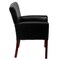 Emma and Oliver Faux Leather Executive Side Reception Chair with Mahogany Legs